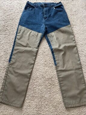 Men’s Brush Pants Relaxed Fit Two-Tone Men's Work Pants - Olive & Denim